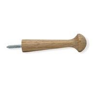 3-Inch Oak Screw-On Hardwood Shaker Pegs with Hangerbolt (25-Pack)