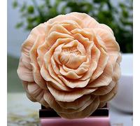 3 inch Peony Flower Handmade Soap Mold Flower Mold Soap Making Molds Peony Silicone Mold for Resin Candle Mold Peony Flower Cake Decoration Mold Round Shape Soap Mold
