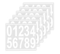3 Inch Reflective Mailbox Numbers for Outside, White Vinyl Number Stickers 0-9 (6 Sets), Pre-Cut for Easy Alignment, Strong Self-Adhesive & Waterproof Outdoor House Numbers for Mailbox, Door, Bins