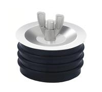 3 inch Sewer Cleanout Cap,Pool Return Plugs Practical Expansion Pipe Plug for Most Pipe Sink Pool(Silver+Black)