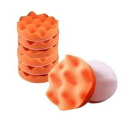 3-inch Soft Wave Sponge FoamWaffle Pad Buffing Sponge Pads,10-Pack Φ3/75mm high 1-in/25mm for Compounding Polishing and Waxing Car Polisher Soft Wave Foam Waffle Pad
