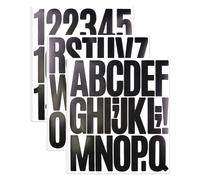 3 Inch Sticky Letter Number Stickers, 6 Sheets Stick On Vinyl Large Alphabet Sticker for Scrapbook, DIY & Craft -Black