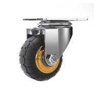 3 Inch Swivel Caster Wheels Side Mounted Rubber Fur Rollers Small Rolling Dolly Wheels for Trolleys & Cabi 3 4 5 Inch Adjustable Size