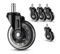 3 Inch Swivel Castor Rubber Safe Rollers Replacement Wheel 10 Mm/11mm Office Chair Wheels 5 Pcs Rotating Caster For Furniture(10mm)
