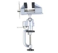 3 Inch Table Vise with Suction Base, 360° Swivel Clamp Soft Jaws, for Holding Wire Rods On Workbench