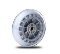 3 Inch Transparent Casters with Bearings Highly Elastic PU Wheels Silent Plate 1 Piece Ideal for Furniture & Equipment Mobility Durable & Smooth Rolling