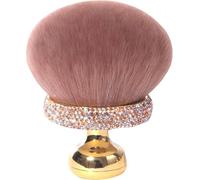 3 Inch Wide Kabuki Brush Extra Large Oval Makeup Brush for Body Legs Face Soft Synthetic Bristles for Liquid Foundation Powder Bronzer Sunscreen & Self-Tanner Makeup Tool (Gold)