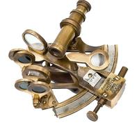 3" Inche Decorative Solid Brass Marine Sextant Astrolabe Antique Reproduction Maritime Nautical Ship Celestial Instrument for Gifts