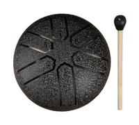 3 Inches 6 Notes Rain Drum for Outside Rain Drums Instrument Mini Handpan Drums Steel Tongue Drum for Yoga Meditation Unique Gift (Black)