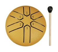 3 Inches 6 Notes Rain Drum for Outside Rain Drums Instrument Mini Handpan Drums Steel Tongue Drum for Yoga Meditation Unique Gift (Gold)