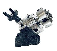 3" inches (75mm) 4 slots Tilting Rotary Table with 70mm 4 Jaw Independent Dog Chuck with Back Plate and T-nuts for Milling Engineering Tools