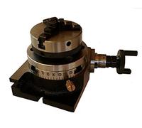 3" Inches - 80 mm Rotary Table with 65 mm 3 Jaws Self Centering Chuck + Steel Back Plate + 3 x M6 T-nuts Bolts + Keys - Metalworking Engineering Indexing Milling Kit