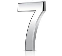 3 Inches Door Numbers Silver Self Adhesive 3D Mailbox Number Waterproof House Door Numbers Street Number Stickers for House Mailbox Apartment Hotel Courtyard Cafe (7)