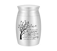 3 Inches Small Urn for Ashes Tree of Life Aluminum Mini Urn for Ashes Cremation Keepsake for Human Ashes Memorial Ashes Holder for Women Men
