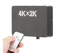 3 Input 1 Output Switcher Box 2Kx4K HD Video Switcher - Splitter with Remote Control for DVD Player/Satellites Receiver/Projector A/V Receiver Boxed