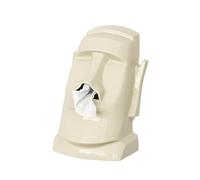 3 ins 1 Waterproof Tissue Box Holder - 14.5x17x23.5cm Funny Paper Towel Holder Tissue Box | ABS Easter Island Statue Tissues Boxs Stand, Large Organizer for Headphones Glasses Desk Home Office Decor