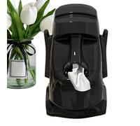 3 ins 1 Waterproof Tissue Box Holder - 14.5x17x23.5cm Funny Paper Towel Holder Tissue Box | ABS Easter Island Statue Tissues Boxs Stand, Large Organizer for Headphones Glasses Desk Home Office Decor