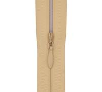 #3 Invisible Zip 20 Inch (51cm) -with Woven Tape for Gowns, Floor Cushions & Upholstery - Professional Hidden Nylon Zips for Dressmaking & Soft Furnishings - 5 Zips (Light Caramel Beige)