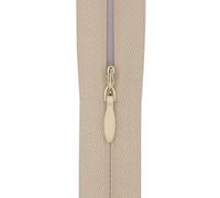 #3 Invisible Zip 20 Inch (51cm) -with Woven Tape for Gowns, Floor Cushions & Upholstery - Professional Hidden Nylon Zips for Dressmaking & Soft Furnishings - 5 Zips (Soft Sand Beige)