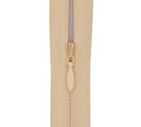 #3 Invisible Zip 20 Inch (51cm) -with Woven Tape for Gowns, Floor Cushions & Upholstery - Professional Hidden Nylon Zips for Dressmaking & Soft Furnishings - 5 Zips (Creamy Beige)