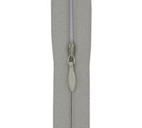 #3 Invisible Zip 22 Inch (56cm) - Close-End-with Woven Tape for Bridal Gowns, Maxi Dresses & Large Upholstery - Hidden Nylon Zips for Tailoring & Decor -5 Zips (Stone Grey)