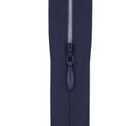 #3 Invisible Zip 22 Inch (56cm) - Close-End-with Woven Tape for Bridal Gowns, Maxi Dresses & Large Upholstery - Hidden Nylon Zips for Tailoring & Decor -5 Zips (Dark Navy)