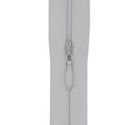 #3 Invisible Zip 22 Inch (56cm) - Close-End-with Woven Tape for Bridal Gowns, Maxi Dresses & Large Upholstery - Hidden Nylon Zips for Tailoring & Decor -5 Zips (Light Grey)