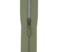#3 Invisible Zip 22 Inch (56cm) - Close-End-with Woven Tape for Bridal Gowns, Maxi Dresses & Large Upholstery - Hidden Nylon Zips for Tailoring & Decor -5 Zips (Muted Moss Green)