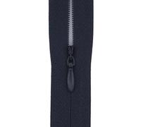 #3 Invisible Zip 22 Inch (56cm) - Close-End-with Woven Tape for Bridal Gowns, Maxi Dresses & Large Upholstery - Hidden Nylon Zips for Tailoring & Decor -5 Zips (Blue-Black)