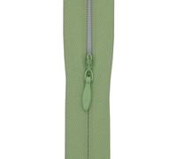 #3 Invisible Zip 22 Inch (56cm) - Close-End-with Woven Tape for Bridal Gowns, Maxi Dresses & Large Upholstery - Hidden Nylon Zips for Tailoring & Decor -5 Zips (Pistachio Green)