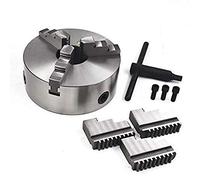 3 Jaw 8'' K11 200 Lathe Chuck, Self Centering Reversible Hardened Steel 200Mm Micro Wood Turning Chuck Woodworking Lathe Parts