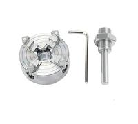 3-jaw and 4-jaw zinc Alloy Chucks with Linkage and self-Centring Woodworking Chucks with Optional Fixture Attachment for Small Metal Machines(4 Jaw)