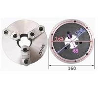3 Jaw Chuck 160mm Front Mount 3 Hole Metal Lathe Chuck Self-Centering Chuck Manual Type for Bench Lathe(K11-160A One Set Jaw)