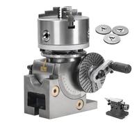 3 Jaw Chuck Dividing Head, Heavy Duty Milling Set, High Precision 0.04° with MT2 Tailstock, 1:40 Indexing Ratio for Rotary Table & CNC Mill, 4in 5inch