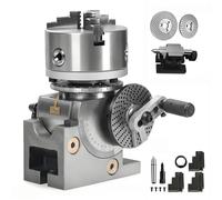 3 Jaw Chuck Dividing Head, Rotary Table Indexing Head for Horizontal Or Vertical Use, CNC Milling Machine Rotational Axis, for Milling, Grinding, Drilling Machines 4inch
