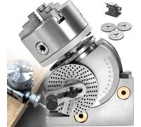 3 Jaw Chuck Dividing Head Set Precision Semi Universal Dividing Head for Milling Machine Rotary Table Tailstock Milling Set 6Inch