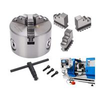 3 Jaw Chuck,with T-Key Wrench 3-Jaw Attachments | 80mm High-Precision Lathe Chucks - for Router Engraver 3D Printer Machining Center Woodworking Drilling Workshop Carpenter