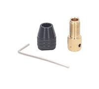3 Jaw Drill Chuck Set, Self Tightening Rotary Tool Collet with Brass, Hex Wrench Included - Wide Clamping Range, Durable Materials, Compatible with Micro Electric (2.0mm Hole)