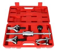 3 Jaw Gear Puller Set, 5 Pcs Universal Internal External Bearing and Pulley Removal Tool for Gear and Bearing Extraction, Silver Finish
