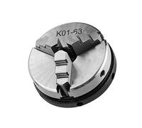 3-Jaw K01-63/M14 Manual Self Centering Lathe Chuck, Compact and Precise Chuck for Woodworking