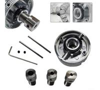 3 Jaw Lathe Chuck Manual Operation with Alloy Build, Self Centering Capability, and Mounting Bolts for Woodworking and Grinding Machines (Chuck+5mm rod)