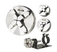 3-Jaw Self-Centering Lathe Chuck for Woodworking - Manual Scroll Chuck for DIY Metal & Wood Lathe Projects(50mm 4jaw)