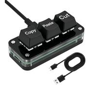 3-Key Macro Pad - Cut Copy Paste Mechanical Keyboard For Editing