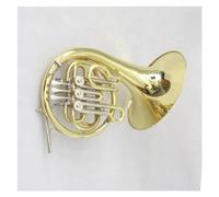 3 Key Small French Horn Instrument Brass Gold Lacquered Body French Horn With Cloth Cover Foam Box French Horn kit