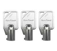 (3) KeyPower 2001-2100 Keys for Sentry Safe Lock Boxes, Tubular Barrel Round Ace Key, Pre-Cut to Your Code: 2036