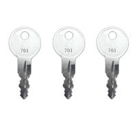 (3) KeyPower 701-760 Keys for Bauer RV Trailer Camper Cambar Door Locks, Pre-Cut Key Codes RV701 - RV760 (716)