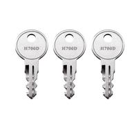 (3) KeyPower H700D - H750D Keys for Better Built/Dee Zee/Delta/Eberhard/Husky/Kobalt/Leer/SnugTop, Replacement Key for Truck Toolbox Camper Shell and Cover, Pre Cut to Key Code (H707D)