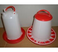 3 kg Plastic poultry chicken feeder & 3 litre plastic poultry drinker set
