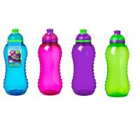 3 Kids Drinking Bottle Twisted BPA FREE Plastic School Water Drinks Kids Childs