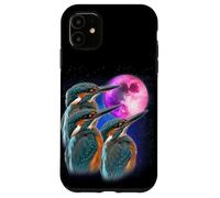 3 Kingfisher Howling At The Moon Funny Kingfisher Bird Lover Case for iPhone 11